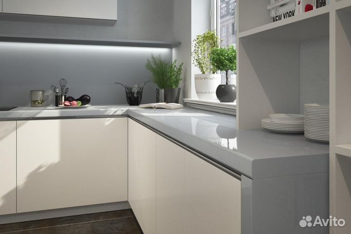 Столешница для кухни 111/1 Белый Глянец