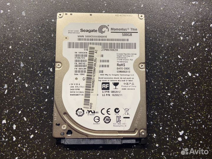 Seagate momentum thin 500gb