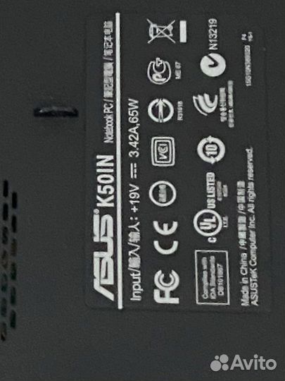 Ноутбук asus k50in