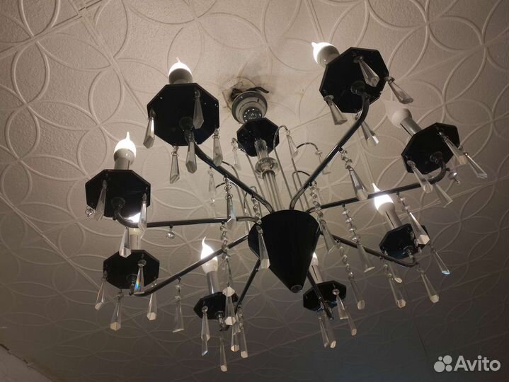 Люстра потолочная бу хрустальная