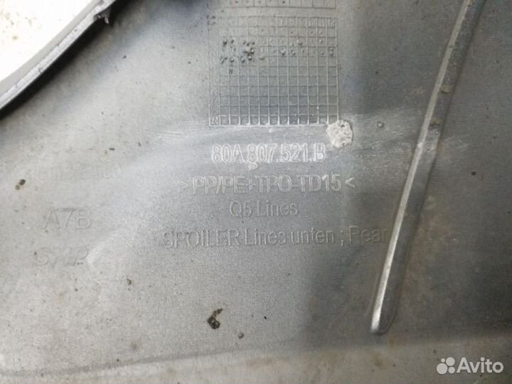 Юбка заднего бампера Audi Q5 2