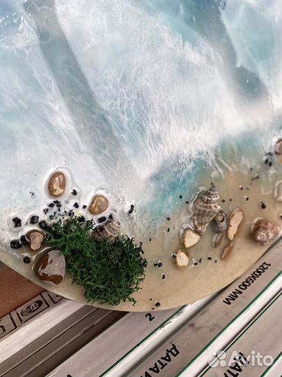 Картина из эпоксидной смолы море