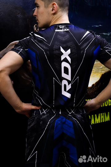 Комплект Рашгард + шорты Rdx immaf Blue