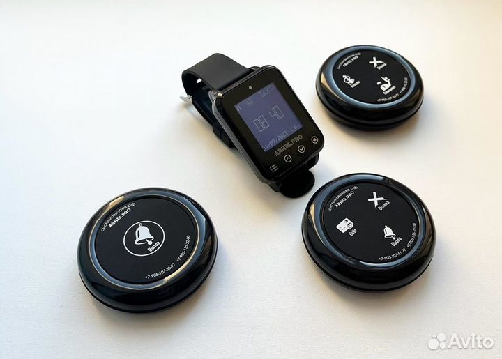 Кнопка вызова официанта/персонала/сотрудника и час