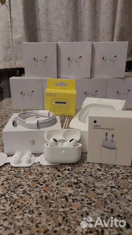 Airpods pro с шумоподавлением + блок 20W + чехол