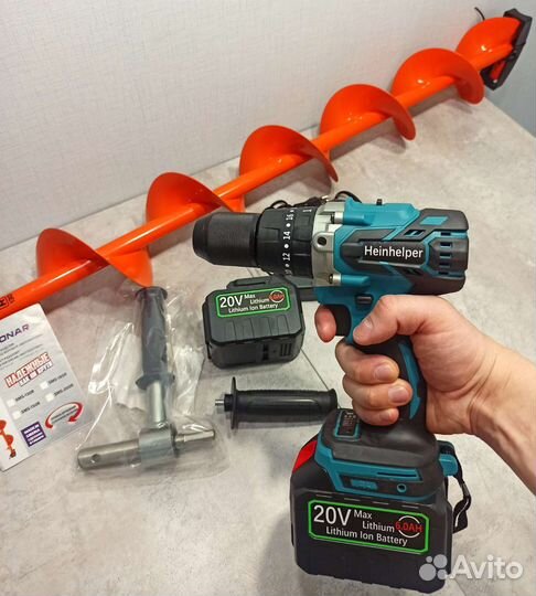 Шуруповерт 6Ah 2 акб + Тонар Мотошторм 130