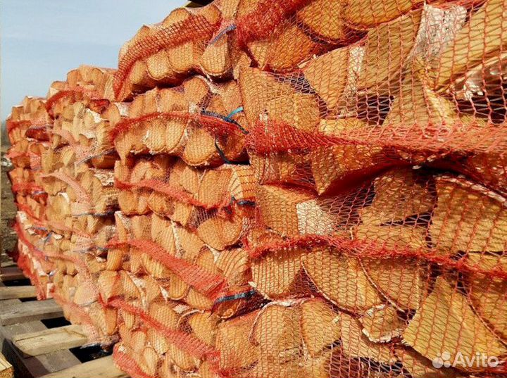 Дрова в сетках