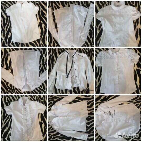 Блузка белая школьная