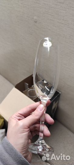 Бокалы для шампанского. Чешское стекло bohemia