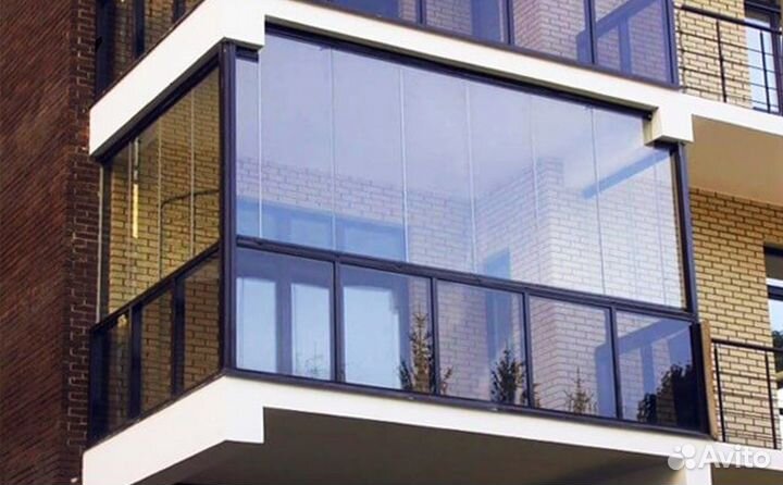 Безрамное остекление балконов