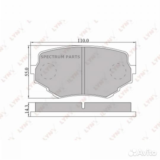 Колодки тормозные дисковые перед lynxauto BD5102