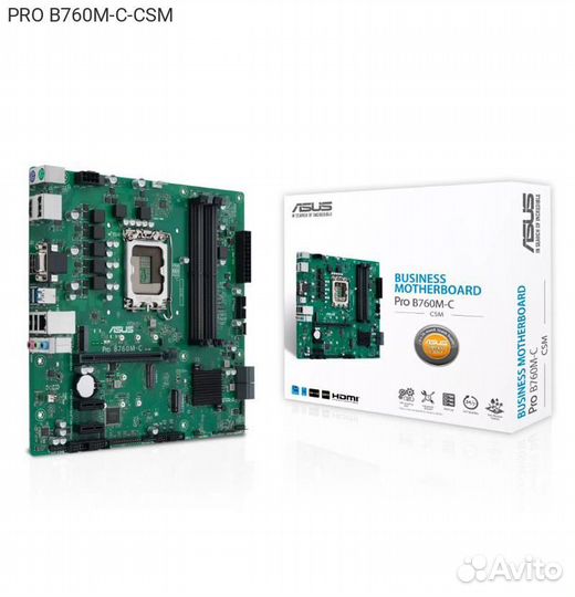 Материнская плата Asus PRO B760M-C-CSM mATX LGA 17