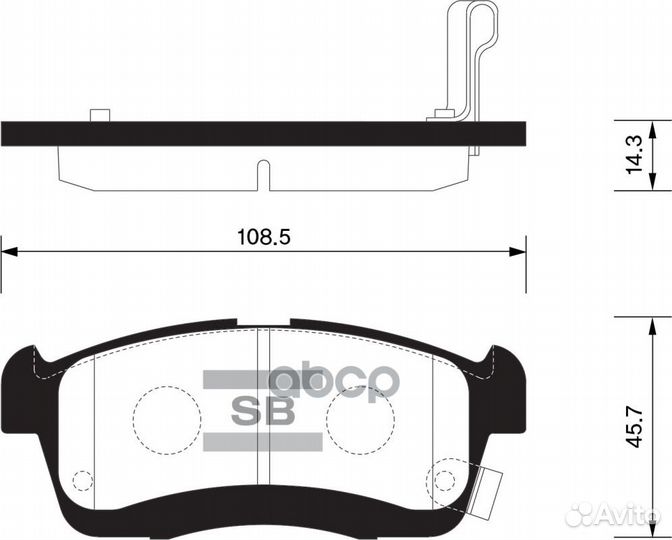 Колодки тормозные передние SP1550 Sangsin brake