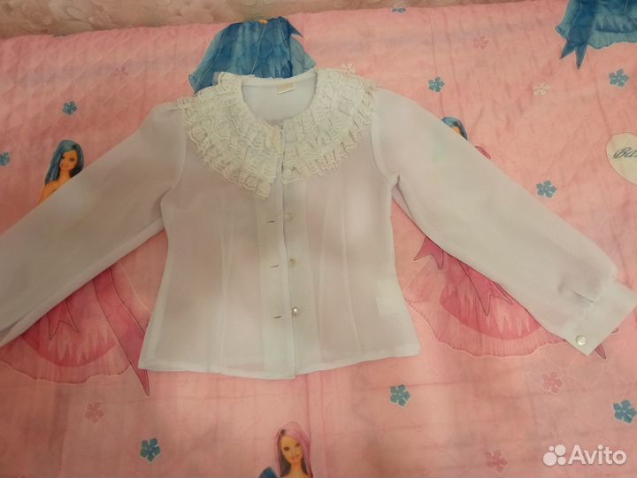 Школьные блузки на рост 122-128, 128-134