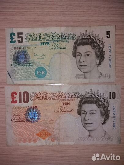 Банкноты фунты Великобритания