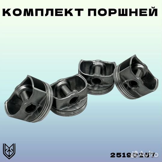 Комплект поршней с кольцами Опель 16XER +0,50