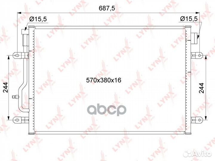 Радиатор кондиционера RC0133 lynxauto