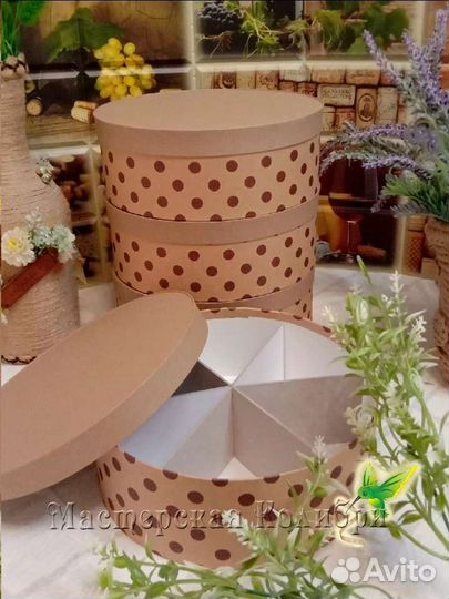 Коробки круглые