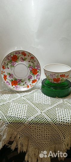 Чайная пара Красный фарфорист сервиз Красные маки