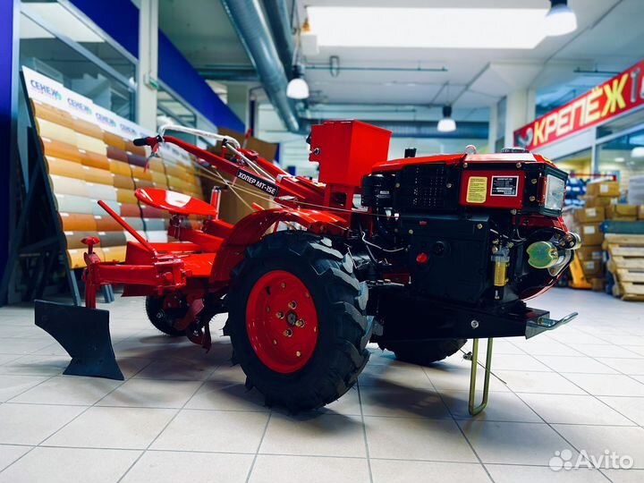 Мотоблок дизельный Хопер мт-15Е+почвофреза 15HP