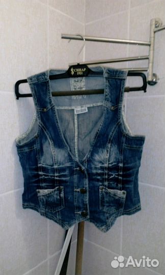 Желетки джинсовые, 42-44-46