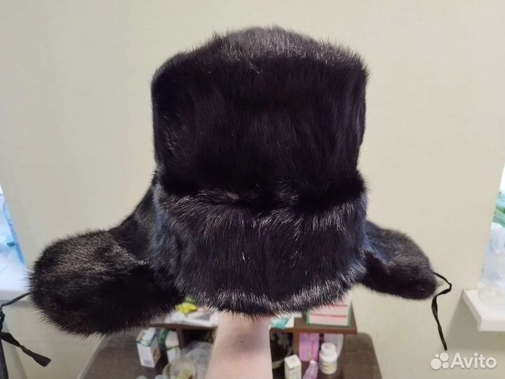 Норковая шапка мужская ушанка