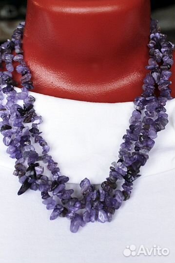 Бусы и браслет из аметиста СССР