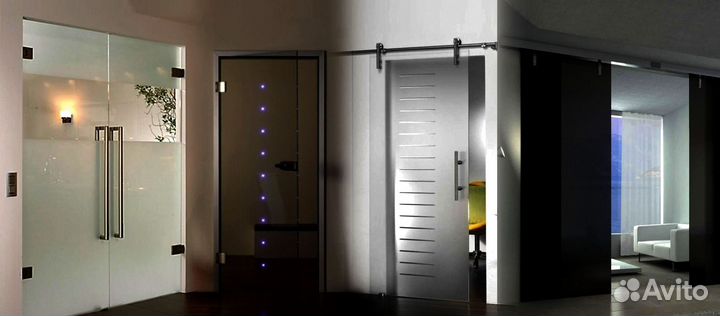 Стеклянные двери для офиса