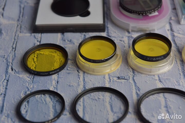 Фильтры на объективы разные по диаметру и применен