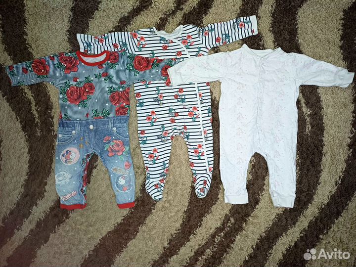 Большой пакет одежды для девочки 74-80