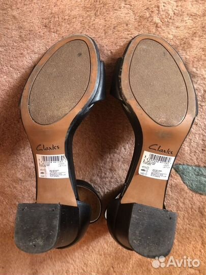 Clarks туфли босоножки 23,7 см в идеале