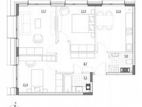 3-к. апартаменты, 64,8 м², 3/7 эт.