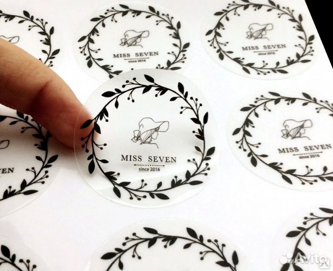 Оптовая печать наклеек 1000шт, доставка бесплатно