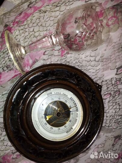 Старинный барометр Урлауб. Бокал Мальцов