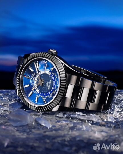 Часы Rolex Sky-Dweller DiW World Timer Blalk DLC