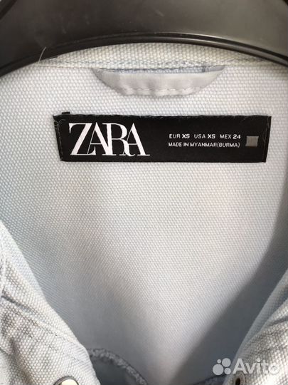 Джинсовая рубашка zara