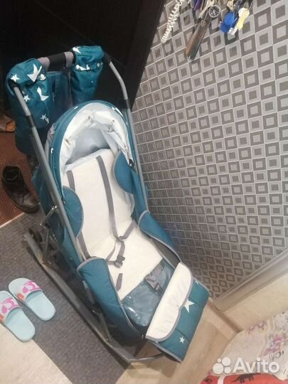 Детские санки коляска