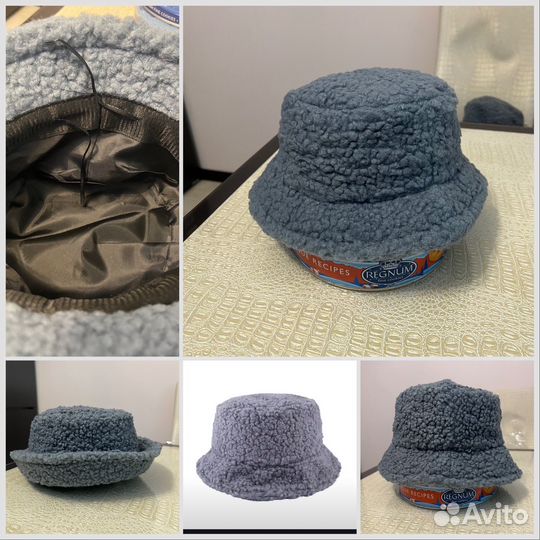 Женская плюшевая панама шляпа шапка