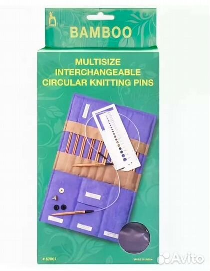 Набор спиц для вязания pony bamboo дерево