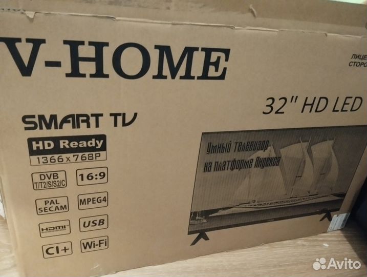 Телевизор V-home, SMART TV, 32