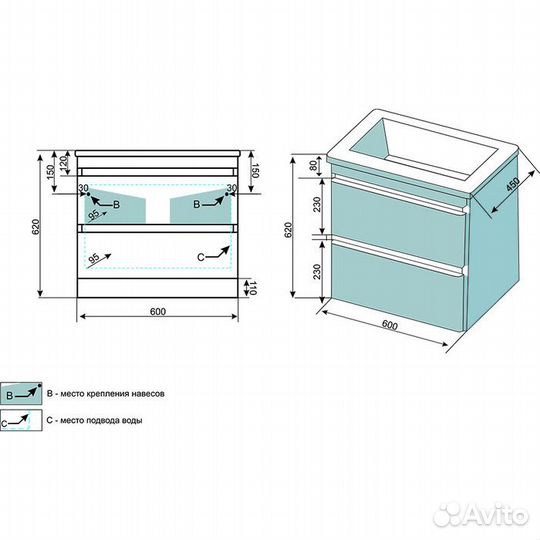 Тумба с раковиной