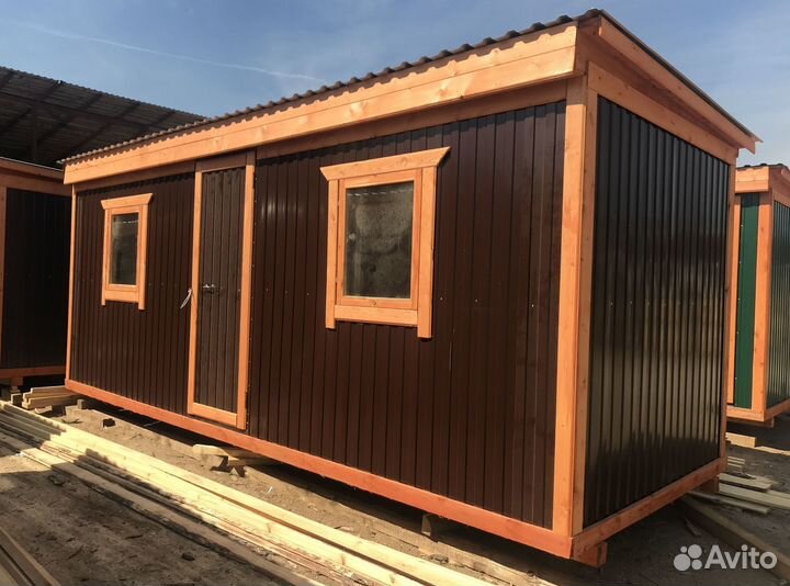 Бытовка новая утепленная 6х2,3м с пвх окном
