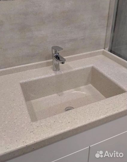 Столешница для ванной из искуственного камня