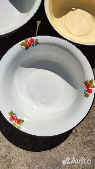 Кастрюля/бак таз миска эмалированные новые