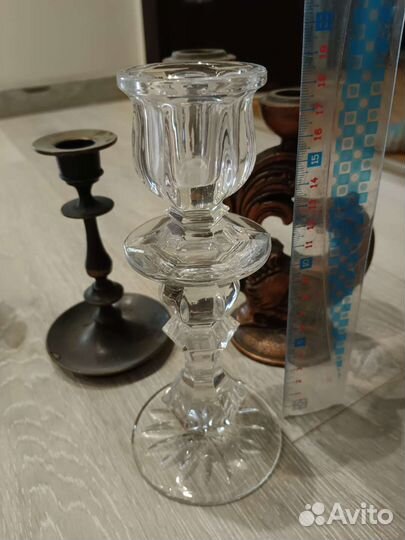 Декоративный подсвечник стекло