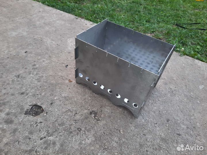 Печка-щепочница из нержавейки 1.5 мм