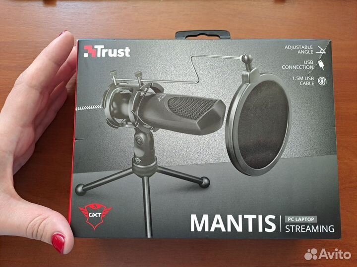 Игровой стрим микрофон mantis GXT 232 Паук стойка