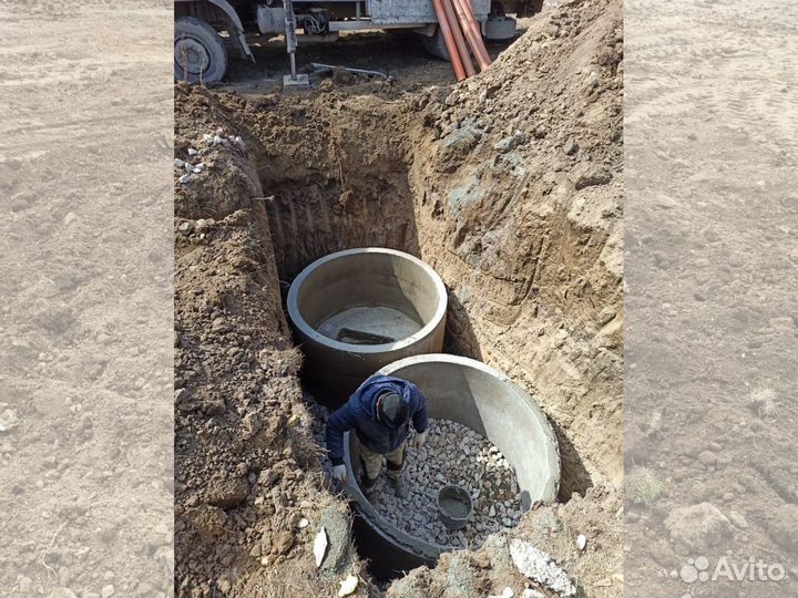 Септик под ключ из колец жби