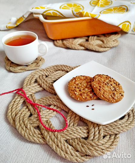 Салфетка из джута / Подставка под горячее