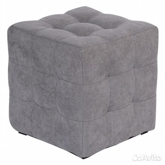Пуф Лотос Серый Велюр